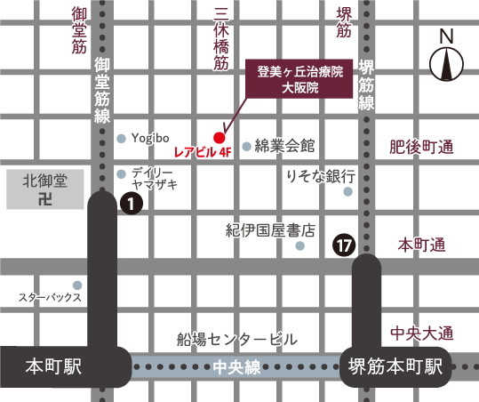 登美ヶ丘治療院大阪分院のマップ